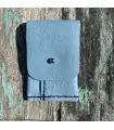 Porte carte en cuir lisse bleu rectangulaire