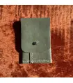 Porte carte en cuir Vert d'eau rectangulaire