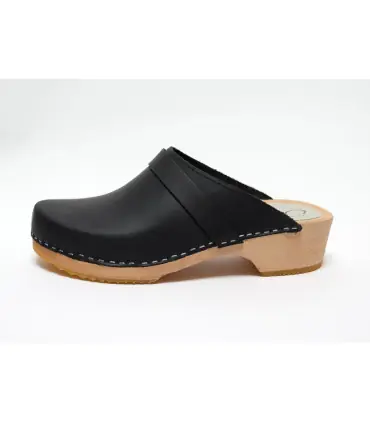 Sueco zuecos de madera cuero "pies delgados especiales"