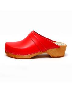 Men's Swedish Clogs leather and wood 2