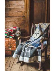 Plaids gris en laine scandinave 100% 2
