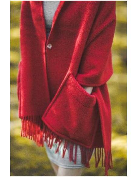 Stola YLIN mit Taschen aus reiner Schurwolle