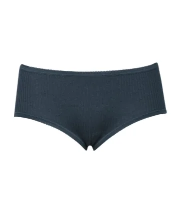 Women panty midi in pure merino wool grey or black