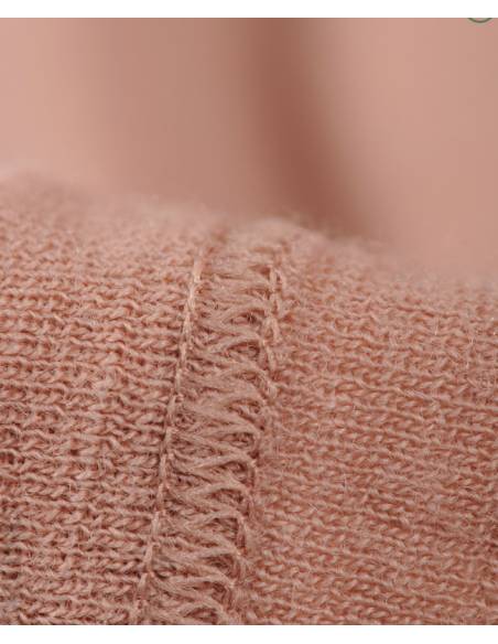 Nightdress long sleeves in pure merino wool blue or red
