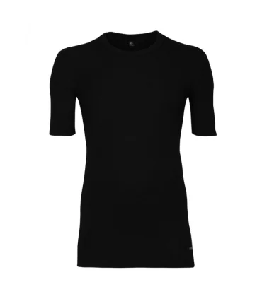 Camiseta manga negro corto Lana Merino