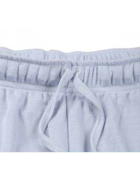 Pyjama short en laine et soie bio bleu ciel