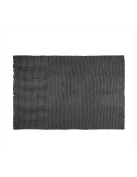 Plaid de luxe pure baby alpaga noir et blanc