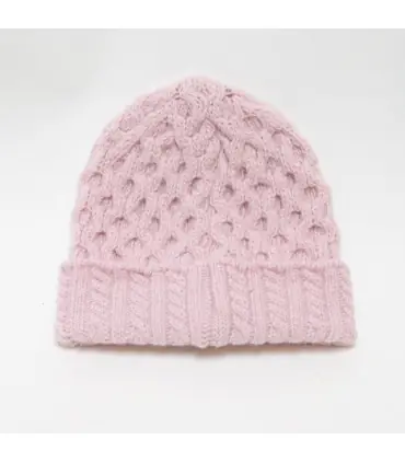 Mujer gorro de lana y cachemire grande puntos