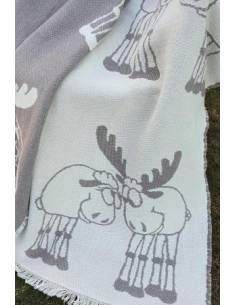 Plaid nordique Élan en pur coton