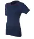 T-shirt woman hanged pure merino wool blue