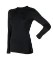 Camiseta mujer negro o crudo Lana Merino manga larga