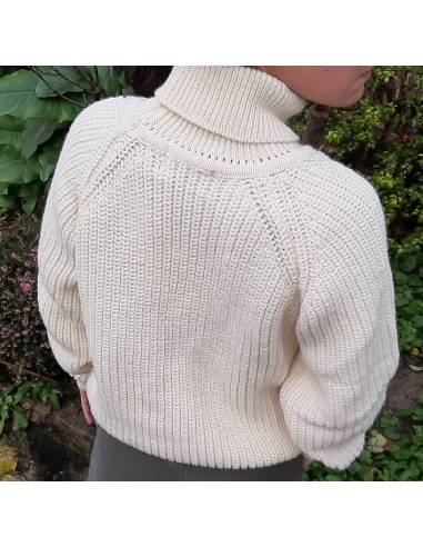 Submariner Rib Roll Neck Sweater for men in pure new wool