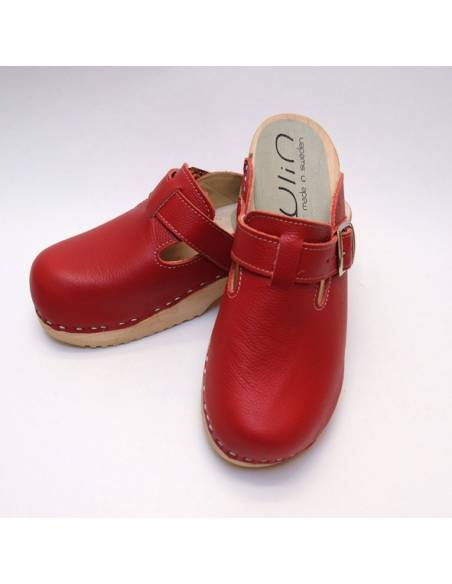 sabots spéciaux pieds fragiles Mediflex cuir rouge