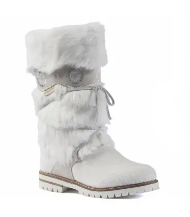 Ethnic white fur women’s winter boots - Olang ARTIK