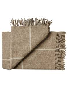 Pure scandinavian wool throws chestnut brown or grey