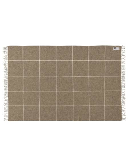 Plaids en pure laine scandinave carré gris