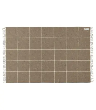 Pure scandinavian wool throws chestnut brown or grey