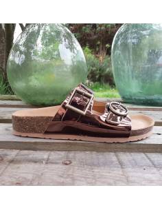 Bionatura women sandal black or mandarino leather 12 A 456