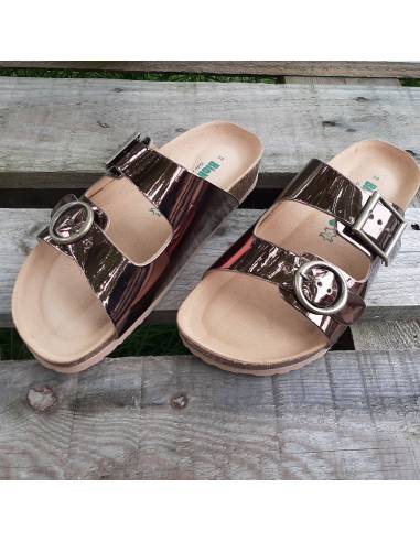 Bionatura Damen Sandalen schwarz oder mandarino leder 12 A 456