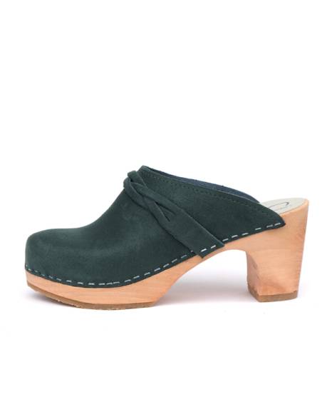 Women's high heels wooden swedish clogs