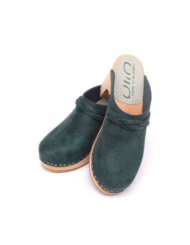 Women's high heels wooden swedish clogs