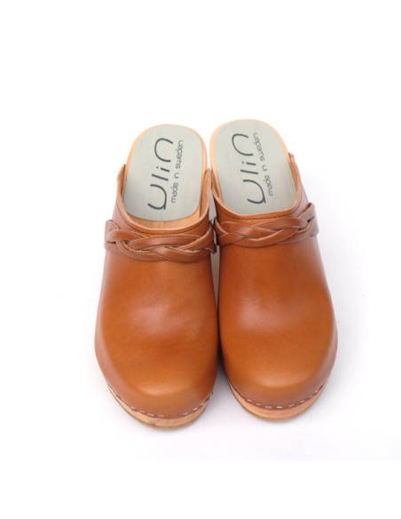 Women's high heels wooden swedish clogs