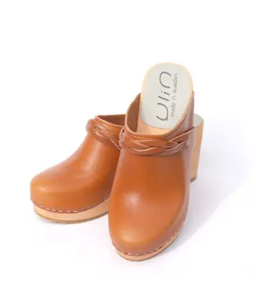 Damen Schwedische Holzschuhe mit hohen Absätzen