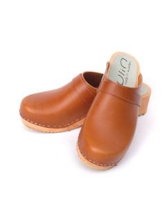 Women's swedish Clogs in  leather vegetal and wooden sole 2