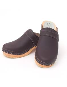 Wood and leather men's Swedish Clogs 2