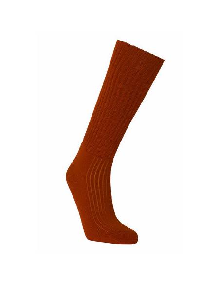 Chaussettes en laine mérinos Top Confort rouge orangé idéal sabots