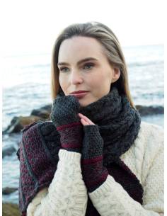 gris mitones Gorro Lana