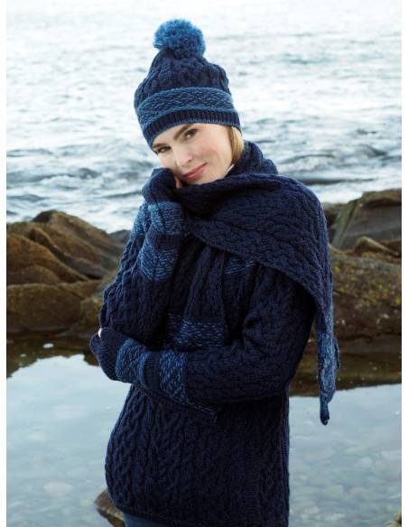 gris mitones Gorro Lana