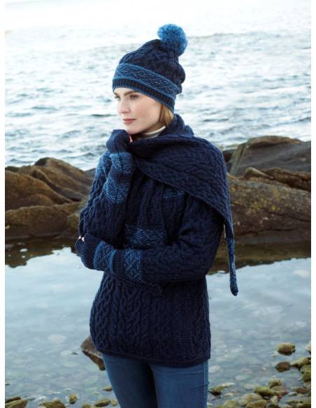gris mitones Gorro Lana