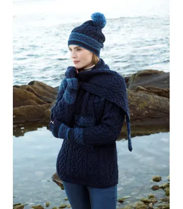 gris mitones Gorro Lana