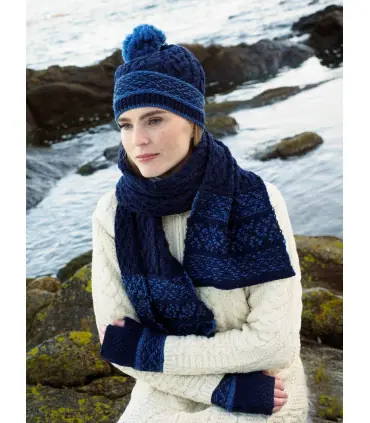 gris mitones Gorro Lana