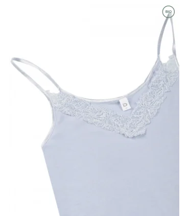 Night Top in wool and Silk light blue