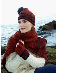 Women's merinowool beanie with jacquard 2