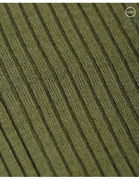 Merino Rippshirt für Damen dunkelgrau oder schwartz meliert