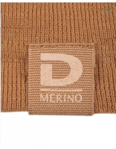 camisa de punto de cuello de mujer en lana merino gris puro