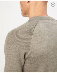 Submariner Rib Roll Neck Sweater for men in pure new wool 2