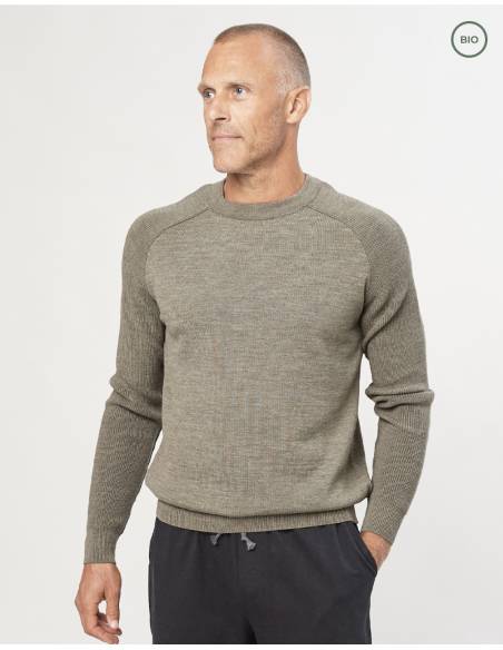 Submariner Rib Roll Neck Sweater for men in pure new wool