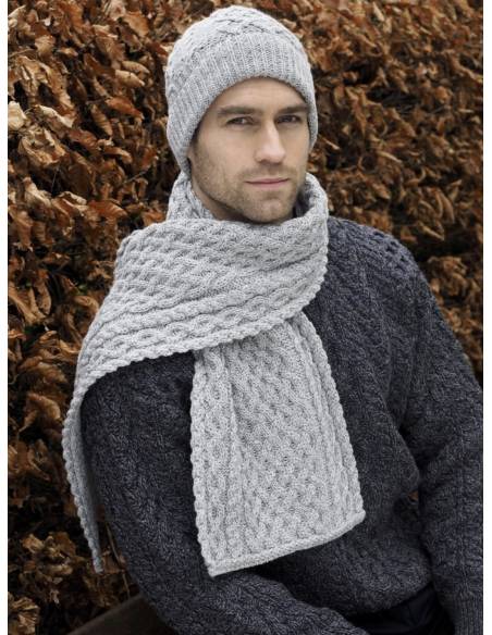 Mujer gorro de lana y cachemire grande puntos