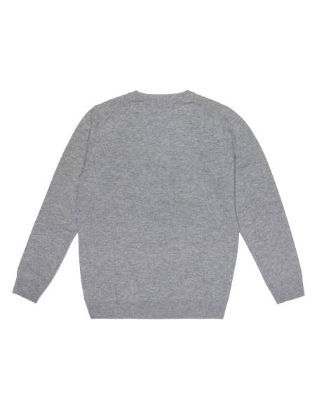 Women's fine V-neck sweater in pure merino wool special offer