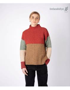 Pull ras col montant vert ou rouge  2