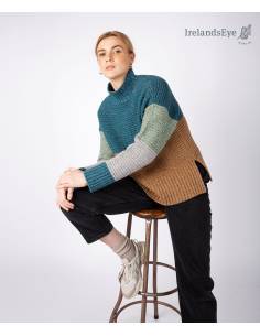 Pull ras col montant vert ou rouge 