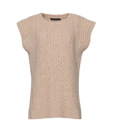 Pull sans manches très tendance vert d'eau et crème blanc écru ou sous pull 