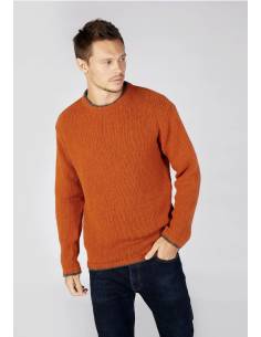 Nordic jumper Men's crew neck honeycomb