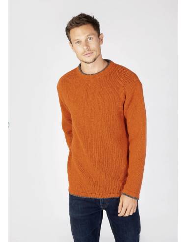 Nordic jumper Men's crew neck honeycomb
