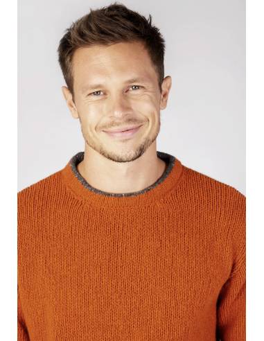 Nordic jumper Men's crew neck honeycomb