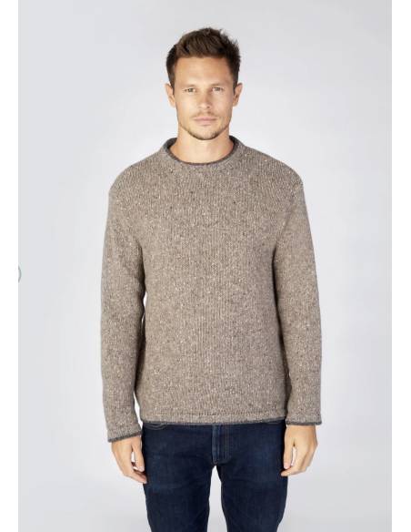 Nordic jumper Men's crew neck honeycomb